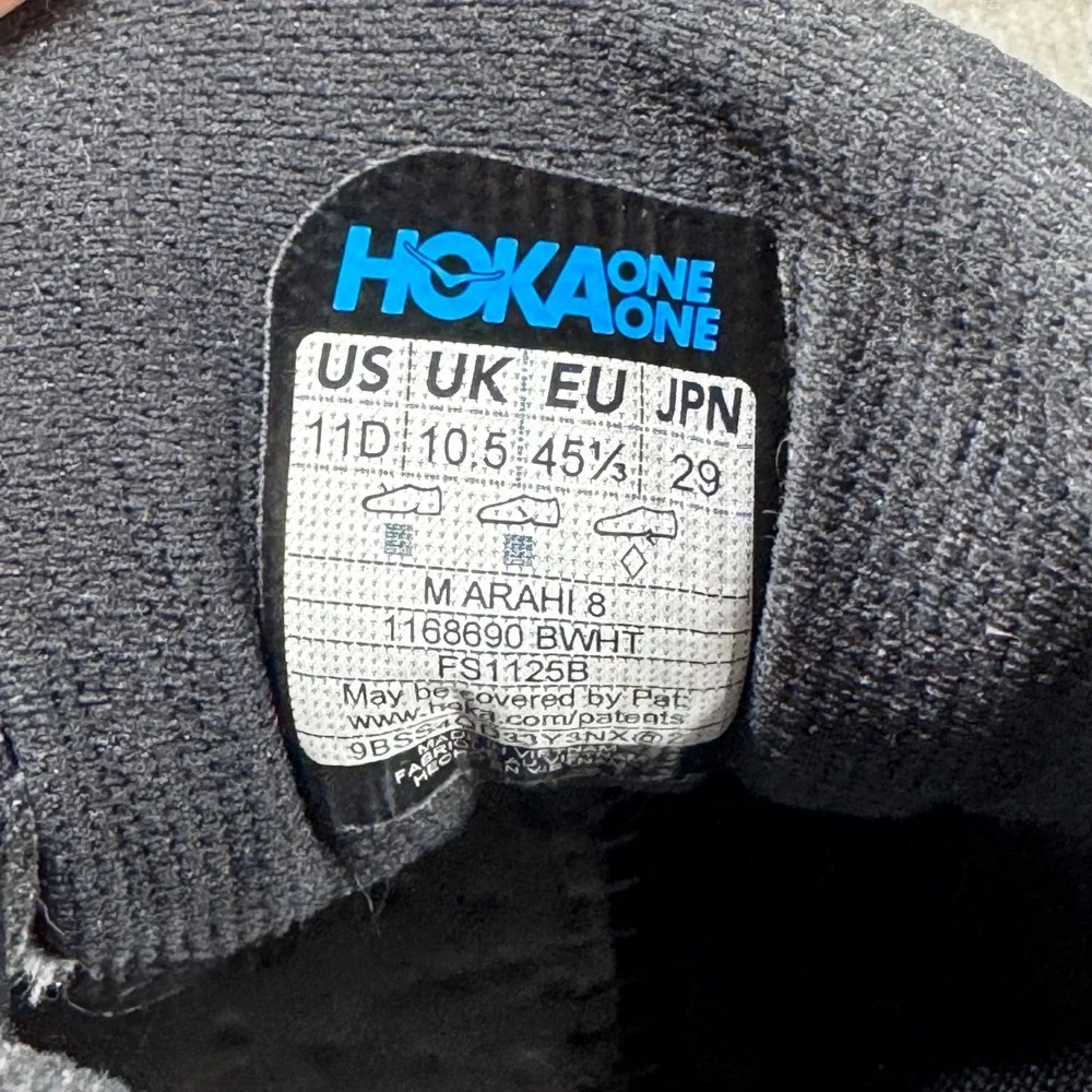 Hoka Arahi 8 Mens 11D Running Shoes Black White Stability Sneakers *No Insoles